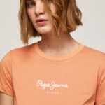 נשים 4N8XB455 Pepe Jeans אפרסק חולצה מודפסת