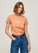 ⁦נשים 4N8XB455 Pepe Jeans אפרסק חולצה מודפסת⁩ – תמונה ⁦3⁩