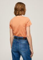 ⁦נשים 4N8XB455 Pepe Jeans אפרסק חולצה מודפסת⁩ – תמונה ⁦4⁩