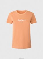 ⁦נשים 4N8XB455 Pepe Jeans אפרסק חולצה מודפסת⁩ – תמונה ⁦5⁩