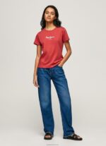 ⁦נשים 4N8XB456 Pepe Jeans סטודיו אדום חולצה מודפסת⁩ – תמונה ⁦2⁩