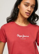 ⁦נשים 4N8XB456 Pepe Jeans סטודיו אדום חולצה מודפסת⁩ – תמונה ⁦3⁩