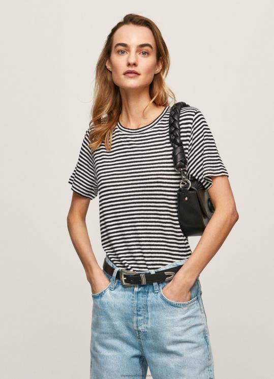 d7a0d7a9d799d79d_4n8xb459_pepe_jeans_d7a9d6b8d781d797d795d6b9d7a8_d797d795d79cd7a6d7aa_d798d7a8d799d7a7d795_d791d794d793d7a4d7a1.jpg נשים 4N8XB459 Pepe Jeans שָׁחוֹר חולצת טריקו בהדפס פסים – תמונה 1