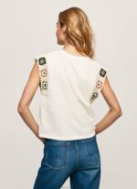 ⁦נשים 4N8XB464 Pepe Jeans מוּס חולצת טריקו עם שרוולים קרושה⁩ – תמונה ⁦4⁩