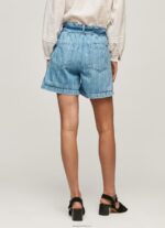 ⁦נשים 4N8XB478 Pepe Jeans דֵנִים מכנסי ג'ינס קצרים בהדפס פסים⁩ – תמונה ⁦5⁩