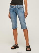 ⁦נשים 4N8XB508 Pepe Jeans דֵנִים מכנסי ג'ינס קצרים בהתאמה רגילה 3/4⁩ – תמונה ⁦2⁩