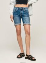 ⁦נשים 4N8XB513 Pepe Jeans דֵנִים מכנסי ג'ינס קצרים בכושר רגיל⁩ – תמונה ⁦2⁩
