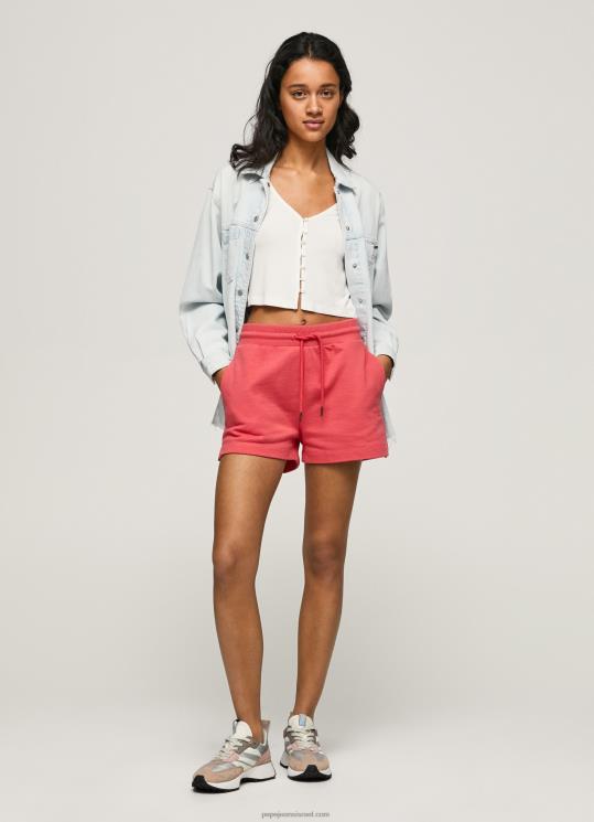 d7a0d7a9d799d79d_4n8xb516_pepe_jeans_d7a1d798d795d793d799d795_d790d793d795d79d_d79ed79bd7a0d7a1d799_d79bd795d7aad7a0d794_d7a7d7a.jpg נשים 4N8XB516 Pepe Jeans סטודיו אדום מכנסי כותנה קצרים מתכווננים – תמונה 1