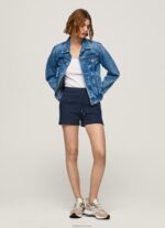נשים 4N8XB517 Pepe Jeans dulwich מכנסי כותנה קצרים מתכווננים