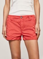 ⁦נשים 4N8XB519 Pepe Jeans סטודיו אדום מכנסי כותנה בכושר רגיל⁩ – תמונה ⁦3⁩