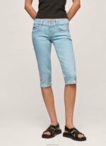 ⁦נשים 4N8XB520 Pepe Jeans דֵנִים מכנסי ג'ינס קצרים בהתאמה רגילה 3/4⁩ – תמונה ⁦2⁩