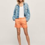 נשים 4N8XB522 Pepe Jeans אפרסק מכנסי צ'ינו בכושר רגיל