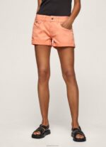 ⁦נשים 4N8XB526 Pepe Jeans אפרסק מכנסי כותנה בכושר רגיל⁩ – תמונה ⁦2⁩