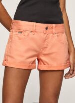 ⁦נשים 4N8XB526 Pepe Jeans אפרסק מכנסי כותנה בכושר רגיל⁩ – תמונה ⁦3⁩