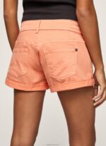 ⁦נשים 4N8XB526 Pepe Jeans אפרסק מכנסי כותנה בכושר רגיל⁩ – תמונה ⁦5⁩
