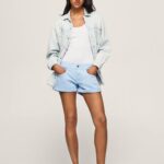 נשים 4N8XB527 Pepe Jeans מִפרָץ מכנסי כותנה בכושר רגיל