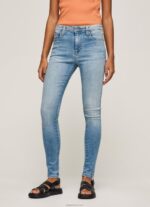 ⁦נשים 4N8XB52 Pepe Jeans דֵנִים ג'ינס סקיני בהתאמה גבוהה של ריג'נט⁩ – תמונה ⁦2⁩
