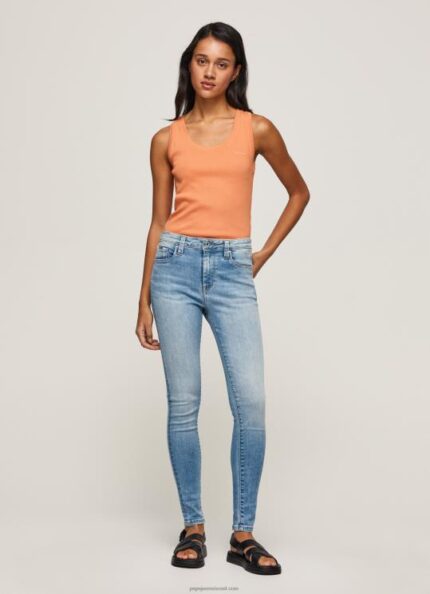 נשים 4N8XB52 Pepe Jeans דֵנִים ג'ינס סקיני בהתאמה גבוהה של ריג'נט
