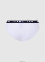 ⁦נשים 4N8XB537 Pepe Jeans לבן תחתון קלאסי עם לוגו מודפס⁩ – תמונה ⁦2⁩