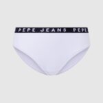 נשים 4N8XB537 Pepe Jeans לבן תחתון קלאסי עם לוגו מודפס