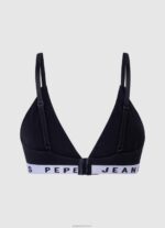 ⁦נשים 4N8XB538 Pepe Jeans שָׁחוֹר חזיית כותנה משולשת⁩ – תמונה ⁦2⁩