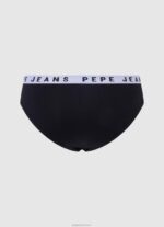 ⁦נשים 4N8XB539 Pepe Jeans שָׁחוֹר תחתון קלאסי עם לוגו מודפס⁩ – תמונה ⁦2⁩