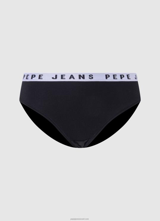 d7a0d7a9d799d79d_4n8xb539_pepe_jeans_d7a9d6b8d781d797d795d6b9d7a8_d7aad797d7aad795d79f_d7a7d79cd790d7a1d799_d7a2d79d_d79cd795d79.jpg נשים 4N8XB539 Pepe Jeans שָׁחוֹר תחתון קלאסי עם לוגו מודפס – תמונה 1