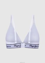 ⁦נשים 4N8XB540 Pepe Jeans לבן חזיית כותנה נמתחת⁩ – תמונה ⁦2⁩