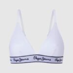 נשים 4N8XB540 Pepe Jeans לבן חזיית כותנה נמתחת