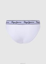 ⁦נשים 4N8XB542 Pepe Jeans לבן תחתון קלאסי עם לוגו מודפס⁩ – תמונה ⁦2⁩