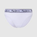 נשים 4N8XB542 Pepe Jeans לבן תחתון קלאסי עם לוגו מודפס