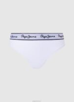 ⁦נשים 4N8XB542 Pepe Jeans לבן תחתון קלאסי עם לוגו מודפס⁩ – תמונה ⁦3⁩