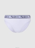 ⁦נשים 4N8XB544 Pepe Jeans חוואר אפור חזיית ספורט מכותנה⁩ – תמונה ⁦4⁩
