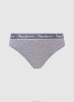 נשים 4N8XB545 Pepe Jeans חוואר אפור חוטיני קלאסי עם לוגו מודפס