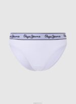 ⁦נשים 4N8XB545 Pepe Jeans חוואר אפור חוטיני קלאסי עם לוגו מודפס⁩ – תמונה ⁦5⁩