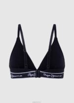 ⁦נשים 4N8XB548 Pepe Jeans שָׁחוֹר חזיית כותנה נמתחת⁩ – תמונה ⁦2⁩