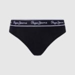 נשים 4N8XB549 Pepe Jeans שָׁחוֹר חוטיני קלאסי עם לוגו מודפס