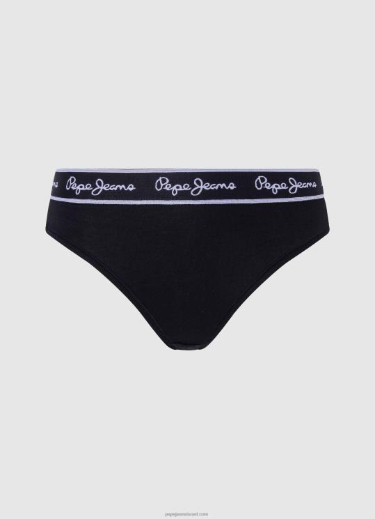 d7a0d7a9d799d79d_4n8xb549_pepe_jeans_d7a9d6b8d781d797d795d6b9d7a8_d797d795d798d799d7a0d799_d7a7d79cd790d7a1d799_d7a2d79d_d79cd79.jpg נשים 4N8XB549 Pepe Jeans שָׁחוֹר חוטיני קלאסי עם לוגו מודפס – תמונה 1