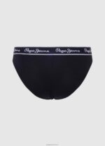 ⁦נשים 4N8XB550 Pepe Jeans שָׁחוֹר תחתון קלאסי עם לוגו מודפס⁩ – תמונה ⁦2⁩