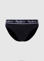 נשים 4N8XB550 Pepe Jeans שָׁחוֹר תחתון קלאסי עם לוגו מודפס