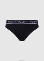 ⁦נשים 4N8XB550 Pepe Jeans שָׁחוֹר תחתון קלאסי עם לוגו מודפס⁩ – תמונה ⁦3⁩