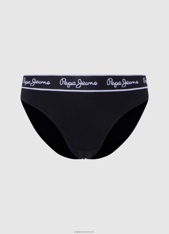 d7a0d7a9d799d79d_4n8xb550_pepe_jeans_d7a9d6b8d781d797d795d6b9d7a8_d7aad797d7aad795d79f_d7a7d79cd790d7a1d799_d7a2d79d_d79cd795d79.jpg נשים 4N8XB550 Pepe Jeans שָׁחוֹר תחתון קלאסי עם לוגו מודפס – תמונה 1