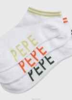 ⁦נשים 4N8XB561 Pepe Jeans לבן גרבי sandi 3 חבילות⁩ – תמונה ⁦2⁩