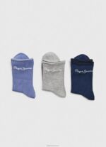 ⁦נשים 4N8XB564 Pepe Jeans רַב 3 חבילות גרביים עם פסים⁩ – תמונה ⁦3⁩