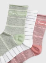 ⁦נשים 4N8XB565 Pepe Jeans אקרו 3 חבילות גרביים עם פסים⁩ – תמונה ⁦2⁩