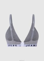 ⁦נשים 4N8XB566 Pepe Jeans חוואר אפור חזיית כותנה משולשת⁩ – תמונה ⁦2⁩