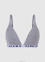 נשים 4N8XB566 Pepe Jeans חוואר אפור חזיית כותנה משולשת