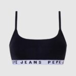 נשים 4N8XB567 Pepe Jeans שָׁחוֹר חזיית ספורט מכותנה