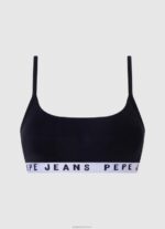 נשים 4N8XB567 Pepe Jeans שָׁחוֹר חזיית ספורט מכותנה
