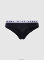 ⁦נשים 4N8XB569 Pepe Jeans שָׁחוֹר חוטיני קלאסי עם לוגו מודפס⁩ – תמונה ⁦2⁩